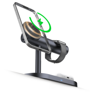 4-in-1 Wireless Charging Stand with 3 Level Night Light and Safe Charging Base