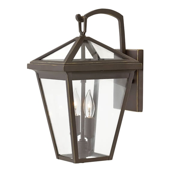 2560OZ-LL Hinkley Lighting Alford Place - 2 Light Small Outdoor Wall Lantern in Traditional Style - 8 Inches Wide by 14 Inches High-Oil Rubbed Bronze