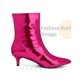 thumbnail image 3 of BLISSFUL STEP Pointed Toe Zipper Kitten Heels Ankle Boots for Women, 3 of 5