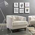 thumbnail image 2 of Modern Contemporary Urban Design Living Lounge Room Armchair, Beige, Fabric, 2 of 5