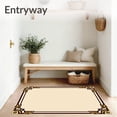 thumbnail image 3 of ODIKA 3'x5' Machine Washable Non-Slip Area Rug, Classic Maze with Modern Interlocking Borders and Art Influence High Traffic Rug with Pad, Beige, 517893, 3 of 8