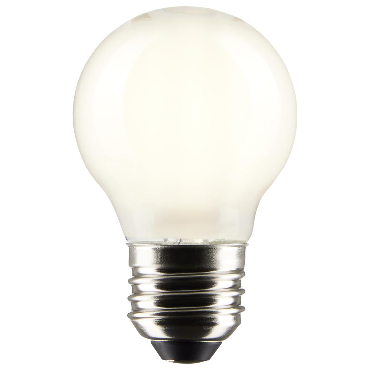 Satco S21224 G16.5 Globe LED Filament Light Bulbs 5.5W 120V 3000K 90+CRI E26 Medium Base Frosted Dimmable (6 Pack)