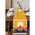 thumbnail image 4 of Sunlight Table Runner - 72 Inch Long, Kitchen Dining Table Runner Dresser Scarves, Yellow Orange Blue Modern Geometric Abstract Art Farmhouse Home Decor for Coffee Table Wedding Party Banquet, 4 of 8