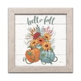 thumbnail image 1 of Gango Home Decor Contemporary Fall Fun II - Gray and Blue Pumpkin by Janelle Penner (Ready to Hang); One 12x12in Distressed Framed Print, 1 of 3