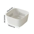 thumbnail image 3 of WZXPWT Kitchen Organizer Basket, Food Safe Plastic Drainer, Space Saving Storage Container for Vegetables, Multi-Purpose Easy Clean Drain Tray, 3 of 6