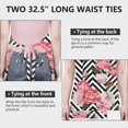thumbnail image 6 of Pioneer Flower Floral Print Pattern Apron-Garden Aprons for Women with Pockets-Cotton Linen Waterproof Kitchen Cooking Gardening Aprons Adjustable for Kitchen,Cooking,BBQ and Salon 33x27 Inch, 6 of 7