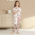 thumbnail image 2 of Toimothcn Lovely Printed Baby Homewear Sweet Cute Girls Long Sleeve Pants Set Children'S Pajamas Comfy Girls Clothes, 2 of 9