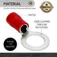 thumbnail image 4 of Conext Link RTV108-5 Borne d'Anneau en Vinyle Lot de 5 (10 Clous, Rouge 8 Gauge), 4 of 4