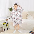 thumbnail image 6 of joogoo Wearable Blanket Hoodie for Baseball on White Flannel Sherpa Pocket 3-14 YR S, 6 of 7