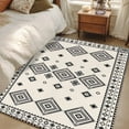 thumbnail image 4 of Boho Geometric Area Rugs 4'x6', Washable Small Throw Rugs for Office Bathroom, Simple Farmhouse Nation Abstract Motifs Indoor Outdoor Rug Non-Slip Low Pile Carpet Runner Reversible Floor Mats, 4 of 8