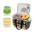 thumbnail image 2 of FORMRS Insulated Cooler Bag 24 Cans Capacity Soft Leakproof Lunch Box with Side Pockets, Beige Geometric, 2 of 7