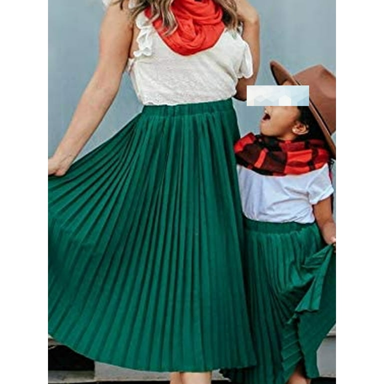 Green pleated skirt clearance walmart