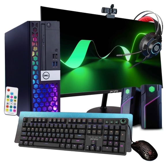 Dell RGB Desktop Computer Setup Bundle | Intel Core i5, 16GB DDR4 RAM, 500GB SSD | Windows 11 | 24in LCD Monitor | Home or Office PC