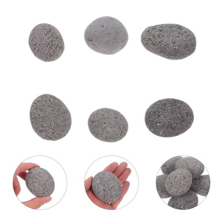 FOMIYES Reusable Volcanic Fire Pit Stones Grey Decorative Rocks for Fireplace and Outdoor Use FOMIYES Reusable Volcanic Fire Pit Stones Grey Decorative Rocks for Fireplace and Outdoor Use