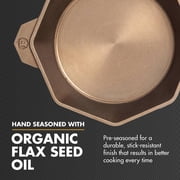 FINEX 8 Cast Iron Skillet Without Lid - Versatile Cast Iron Pan - Cooking Pan Enhances Food Taste - Nonstick Skillet - Heirloom Kitchen Essentials - Pre-Seasoned with Flaxseed Oil