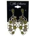 thumbnail image 2 of Mi Amore Drop-Dangle-Earrings Gold-Tone/Green, 2 of 2