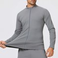 thumbnail image 3 of StSilkitty Mens Athletic Jacket Full Zip Long Sleeve Mock Neck Jacket Lightweight Breathable Running Hiking Fishing Coat, 3 of 6