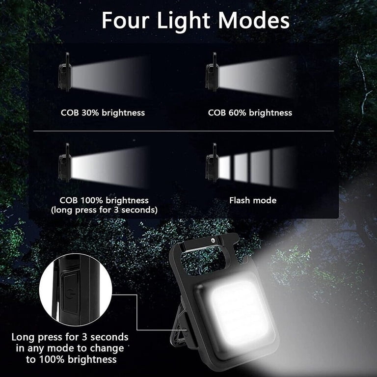 Mini Cob COB Mini Flashlight Rechargeable Mini Flashlight Ultra-Bright 800 Lumen ...