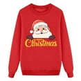 thumbnail image 4 of Fiaer Christmas Family Sweatshirts Matching Funny Santa Graphic Trendy Xmas Pullover Long Sleeve Crew Neck Loose Fit Holiday Tops Kid XL, 4 of 5