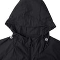 thumbnail image 4 of Zivyakyro Zip up Rain Jacket Men Lightweight Workout Windbreaker Long Sleeve Jacket Hooded Sun Protection Colorblock Loose Black L, 4 of 9