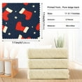 thumbnail image 6 of Yayeee 6 Pack Kitchen Dishcloths for Washing Dishes Soft Absorbent Microfiber Towels, Blue Christmas Socks Pattern, 6 of 9