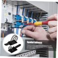 thumbnail image 2 of 50pcs Cable tie Electronic Cable Straps Organizer Hanger Cable Ties Plastic Wire clamp Cable Straps Cord Management clamp Winder Adjustable self- Adhesive Cable tie, 2 of 5