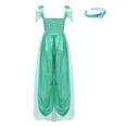 thumbnail image 2 of CHICTRY Women Arabian Princess Dress-up Sequin Sleeveless Belly Dance Harem Romper with Headband Turquoise M, 2 of 7
