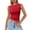 Red, variant on Women's Short Length Round Neck Sleeveless Tank Top, Sexy Fitted Basic Shirt for Layering or Club Outfits,Army Green L
