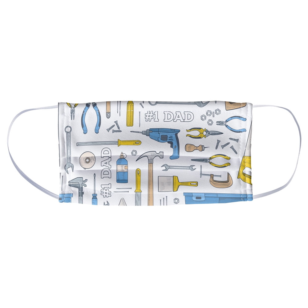 Dad Tools 1-Ply Reusable Face Mask Covering, Unisex