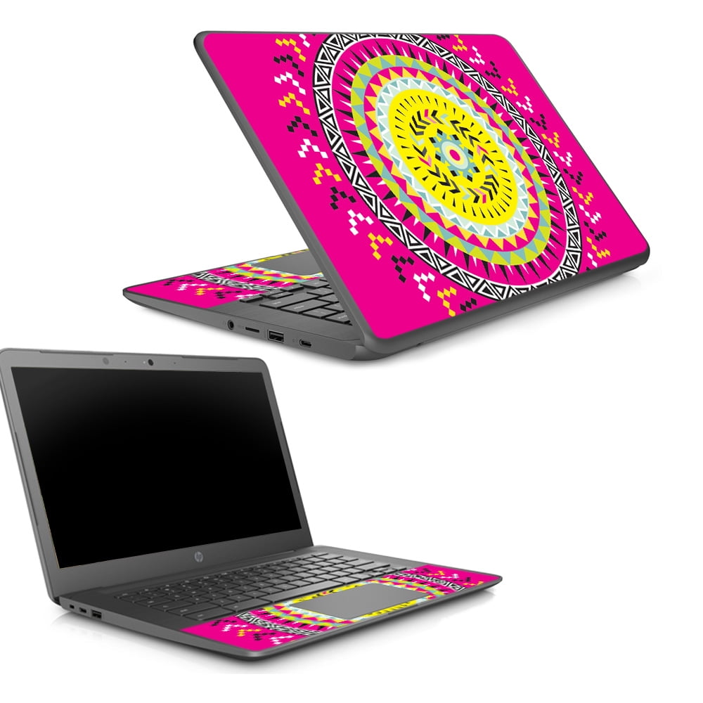 Skin Decal Wrap for HP Chromebook 14 G5 sticker Pink Aztec Walmart