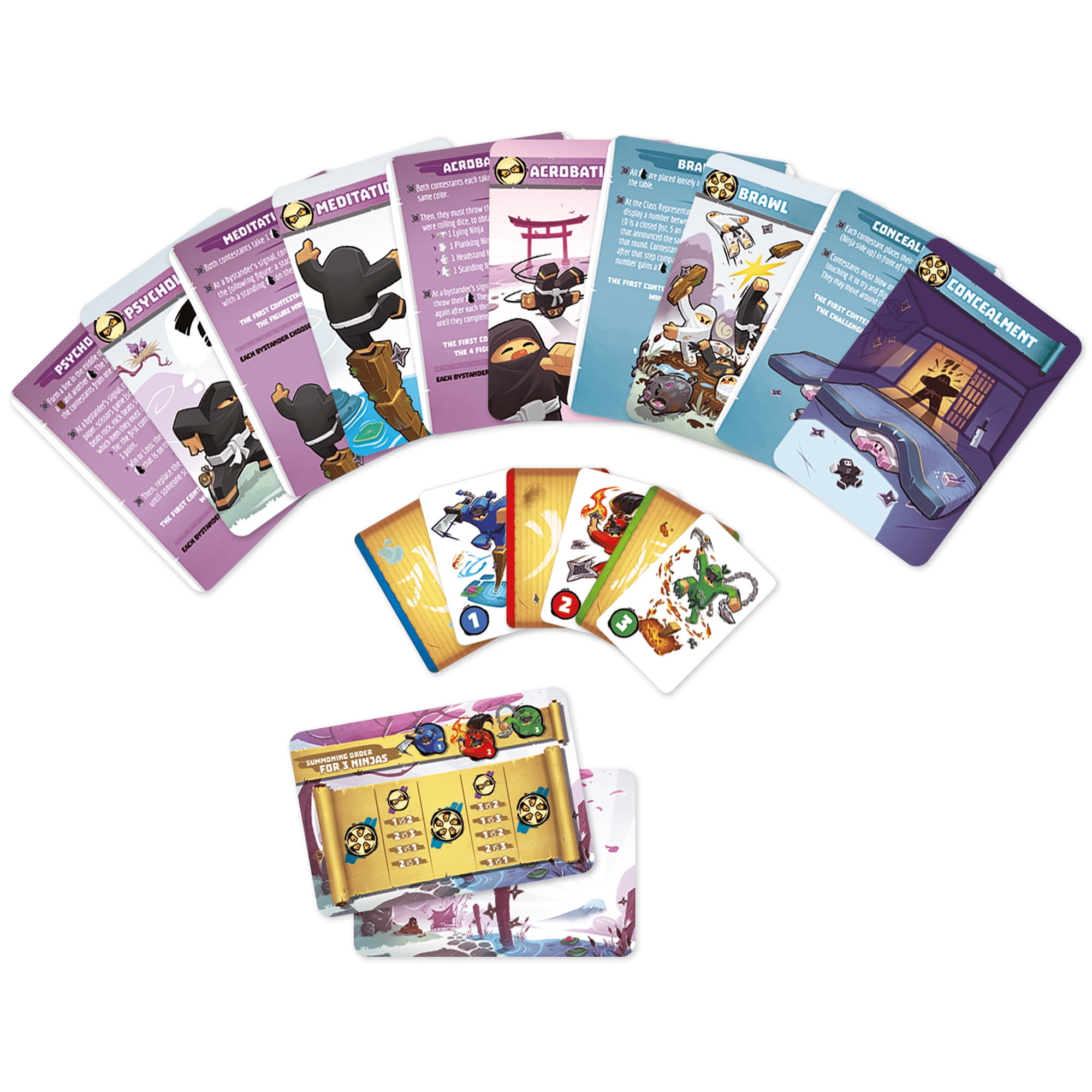 Ninja Academy - Mini Games, Kids & Family, Iello Games, Ages 8+, 3-5 Players, 20 Min