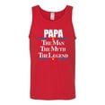 thumbnail image 2 of Wild Bobby,Papa The Man The Myth The Legend Best Daddy Father Gift, Father's Day, Men Graphic Tank Top, Red, Small, 2 of 3