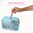 thumbnail image 3 of Unique Bargains Clear Toiletry Bag Transparent Makeup Bag Travel Zipper Cosmetic Organizer for Women 8.07"x2.56" Blue, 3 of 7