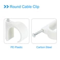 thumbnail image 4 of Unique Bargains 22mm Dia PVC White Round Cable Clips with Steel Nail 24 Pack, 4 of 5