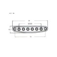 thumbnail image 4 of AMERTEER Electric Guitar Parts Metal  String Through Body Ferrules Bushing Plate for Guitar Replacement, 4 of 5