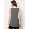 thumbnail image 3 of Made by Johnny Women's Casual Loose Fit Sleeveless Pleated Scoop Neck Tank Top XL HDG, 3 of 4