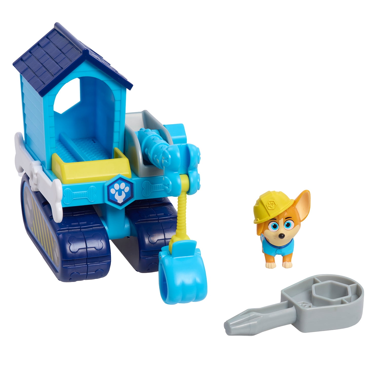 Disney Junior Pupstruction Phinny’s Crane 3-piece Figure and Vehicle Set, Blue, Dog, Kids Toys for Ages 3 up