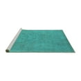 thumbnail image 2 of Ahgly Company Machine Washable Indoor Rectangle Oriental Turquoise Blue Industrial Area Rugs, 8' x 10', 2 of 4
