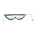 thumbnail image 4 of Large Rhinestone Show Sign Expose Lens Cat Eye Sunglasses Silver Blue, 4 of 4