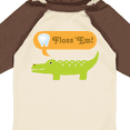 thumbnail image 4 of Inktastic Funny Alligator Floss Em Tooth Boys or Girls Long Sleeve Baby Bodysuit, 4 of 5