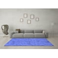 thumbnail image 3 of Ahgly Company Indoor Square Oriental Blue Industrial Area Rugs, 5' Square, 3 of 4