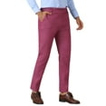 thumbnail image 4 of INSPIRE CHIC Dress Pants for Men's Slim Fit Tapered Flat Front Business Trousers, 4 of 5
