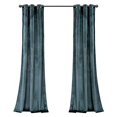 thumbnail image 5 of Prima Velvet Solid Room Darkening Window Curtain Slate Blue Set 38X84, 5 of 5