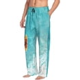 thumbnail image 6 of Salouo Tranquil Ocean Canoe Journey Print Pajama Pants for Men, Lounge Pants Elastic Waistband Casual Men's sleepwear Loungewear Sleep Pajama Pant -, 6 of 7