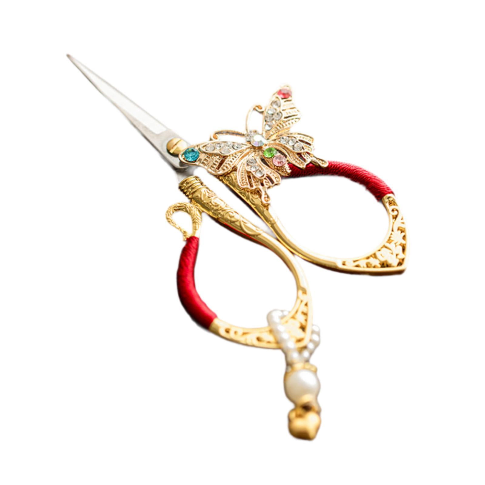 balikha Sewing Detail Shears DIY Craft Sharp s Sturdy Embroidery Tailor for Quilting Household Kitchen Red
