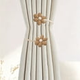 thumbnail image 3 of Beautynvta 2 Pcs Flower Curtain Tiebacks, Drapes Sheers Tie Backs, Bendable Curtain Holdbacks, Twist Tie Backs for Home Bedroom Decor, Coffee, 3 of 6