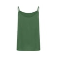 thumbnail image 6 of Linen Tank Tops for Women V Neck Spaghetti Strap Camisole Causal Sleeveless Gauze Blouse Summer Flowy Cami Shirt,Green ,M, 6 of 8