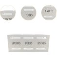 thumbnail image 2 of Kitchen Utensil Holder with 3 Compartments Kitchen Supply Fork Multifunction Spoon Cooking Utensil Organizer for Coffee Shops, White, 2 of 7
