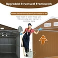 thumbnail image 3 of 10*12 FT Heavy-Duty Outdoor Storage Shed with Windows, Metal Garden Tool Shed with Lockable Door & Ventilation, outside storage for Backyard, Lawn, Patio,Yard, bike,Brown, 3 of 9