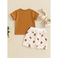 thumbnail image 4 of JYYYBF Baby Boys Shorts Set, Short Sleeve Embroidery Letters T-shirt with Baseball Print Shorts Summer Outfit, 4 of 7